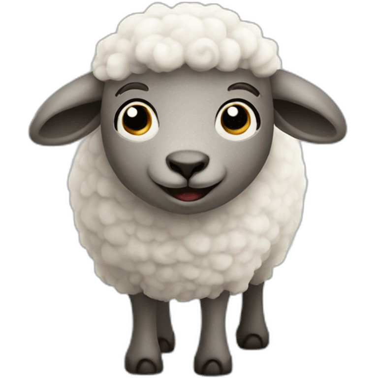 a sheep saying hi emoji