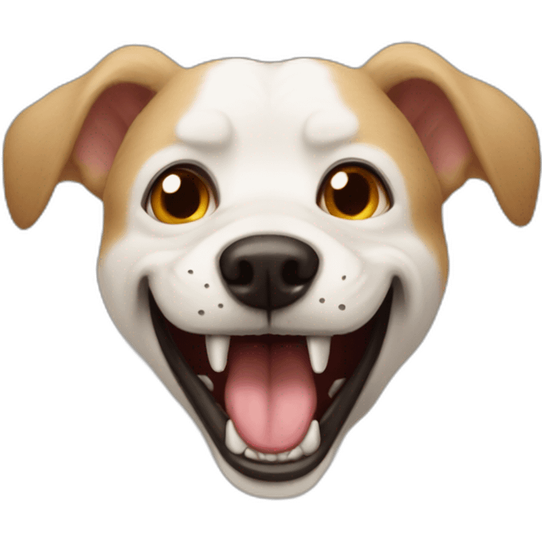 The dog of Remy with two vampire teeth emoji