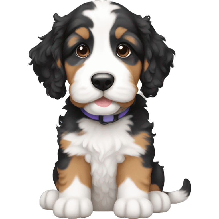 Bernadoodle puppy Tri colored emoji