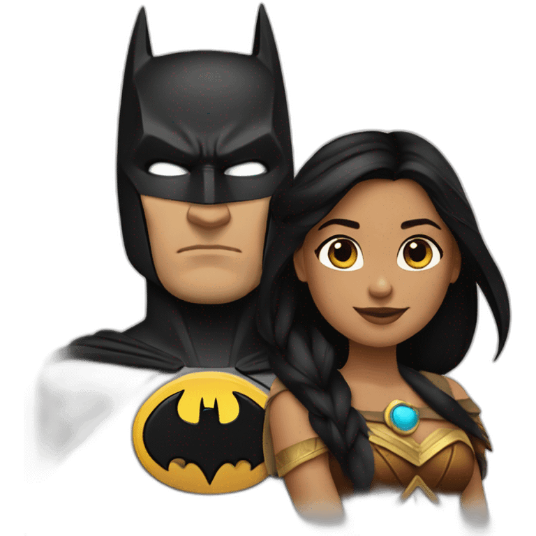 Batman and Pocahontas emoji