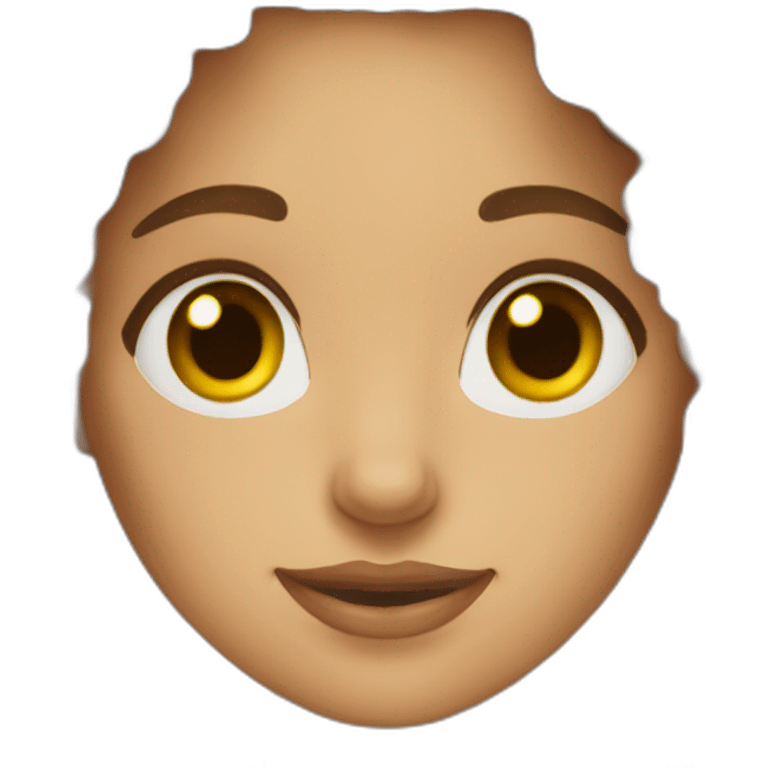 brown curl hair, brown eyes, glass, woman edtech specialist emoji