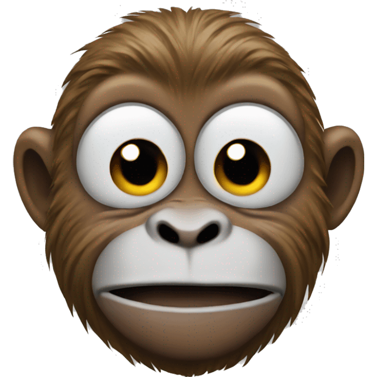 monkey crying wearing hard had  emoji