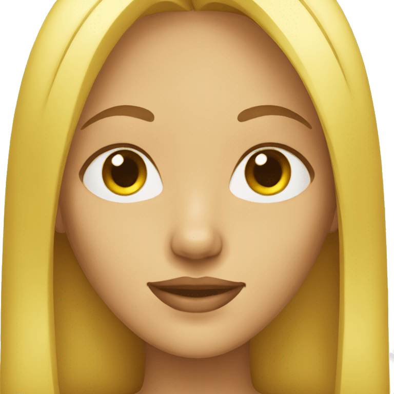 yellow girl with straight hair emoji