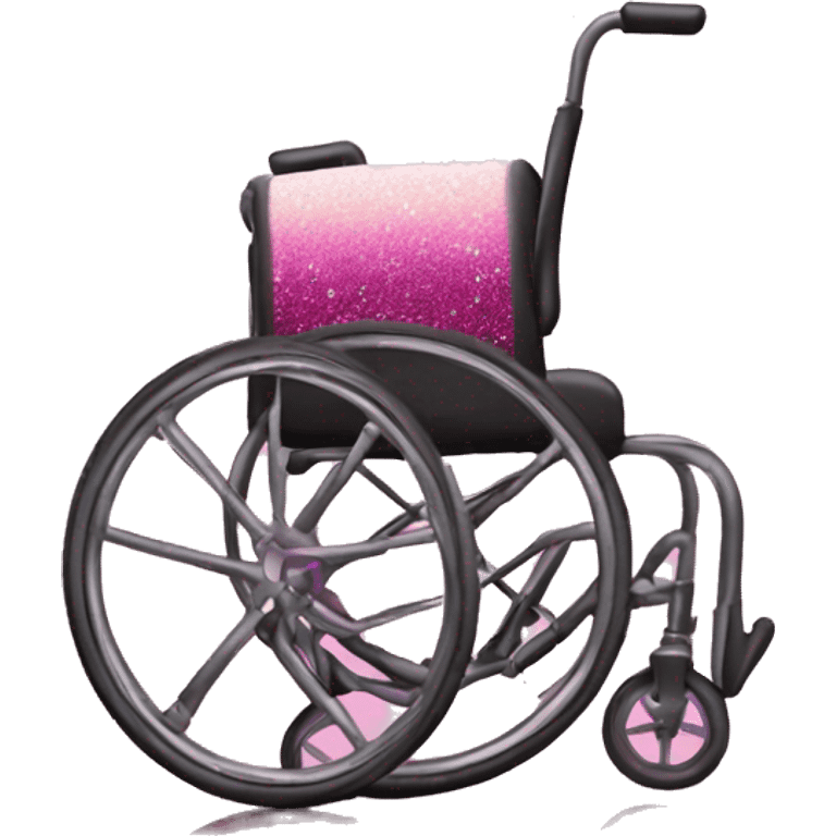 Pink ombre wheelchair with glitter  emoji