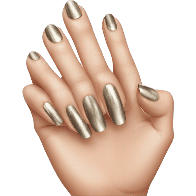 fake metallic nails emoji