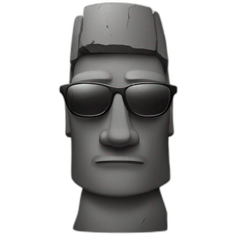 Moai with sunglasses  emoji