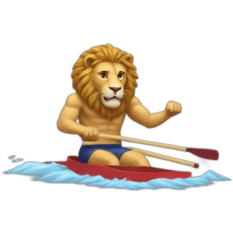 Lion rower emoji