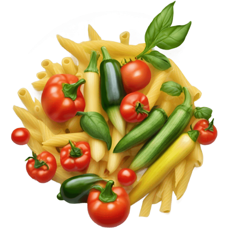 Vegetarian pasta dish emoji