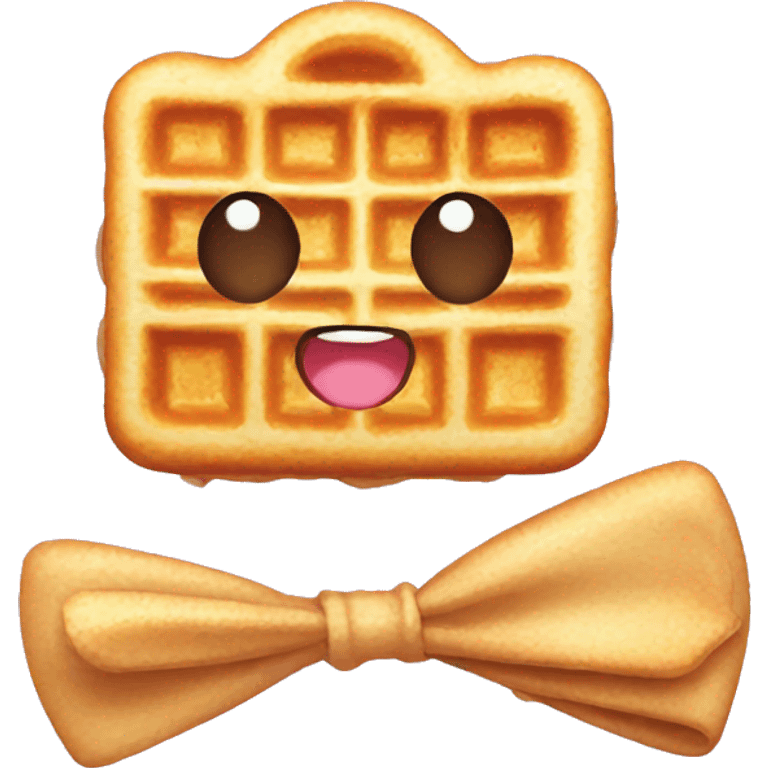 kawaii waffle bow syrup emoji