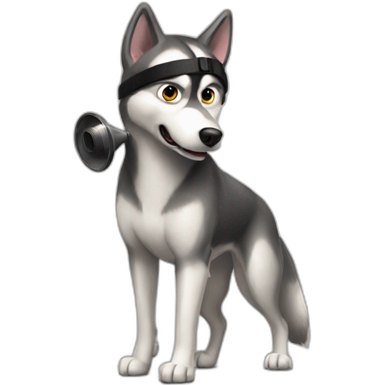 Husky spy emoji