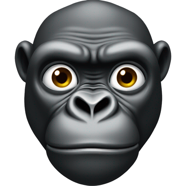 Gorilla with both eyes looking left emoji