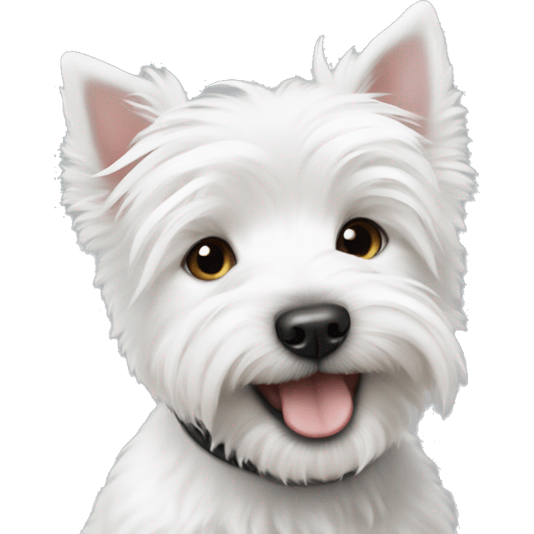 A white westie puppy emoji