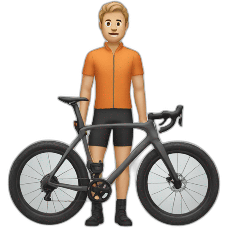 Man with a Gravel bike emoji