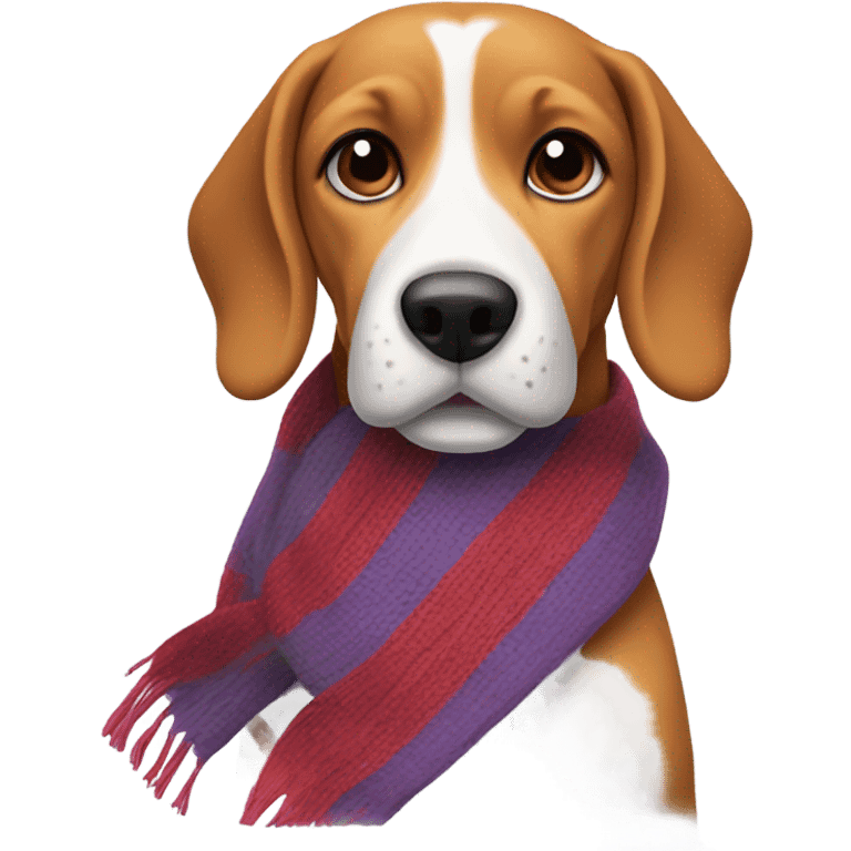 Beagle with scarf emoji