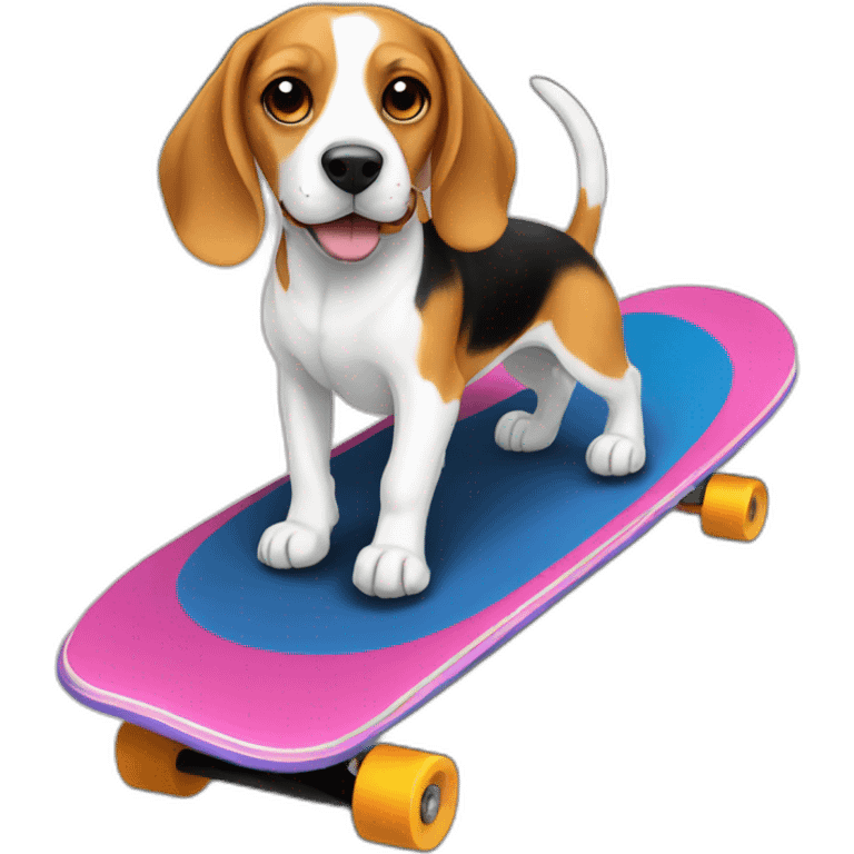 Beagle on skateboard  emoji