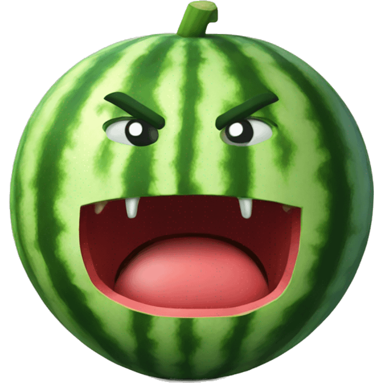 Angry watermelon emoji