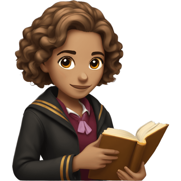 hermione granger with book emoji