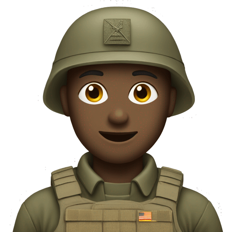 Soldier's emoji with greetings emoji