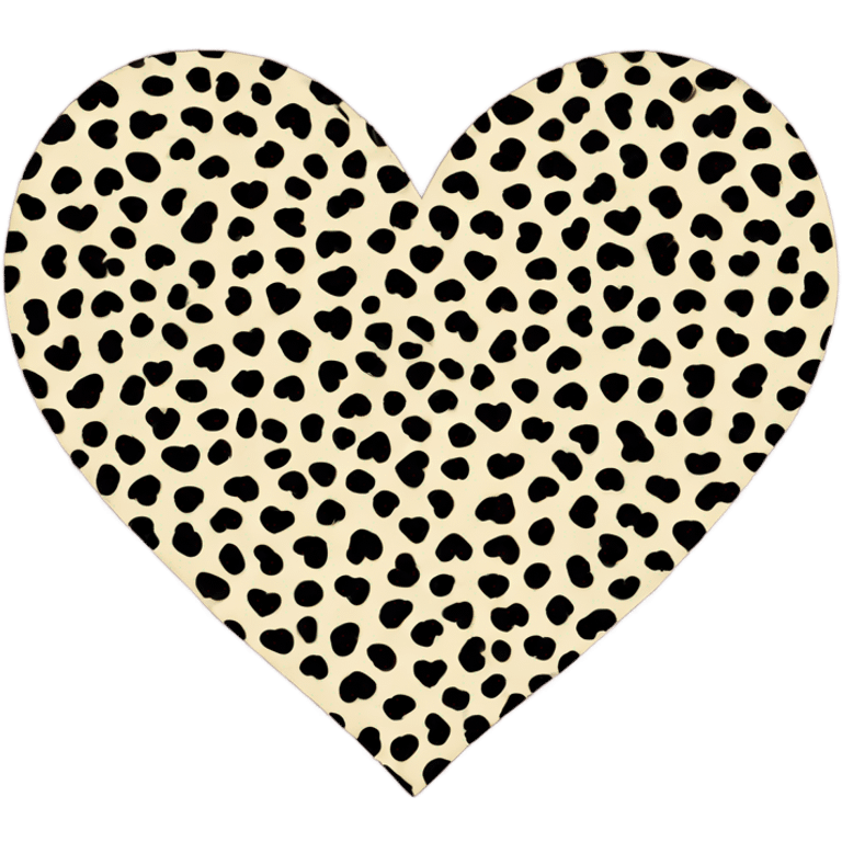 Heart with jaguar print inside it emoji