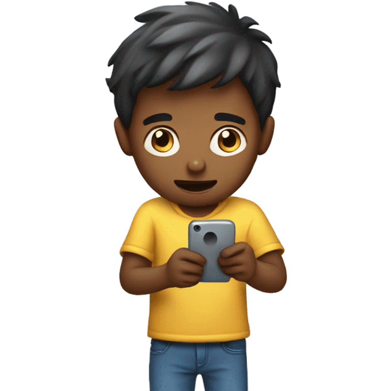 Boy playing on phone emoji