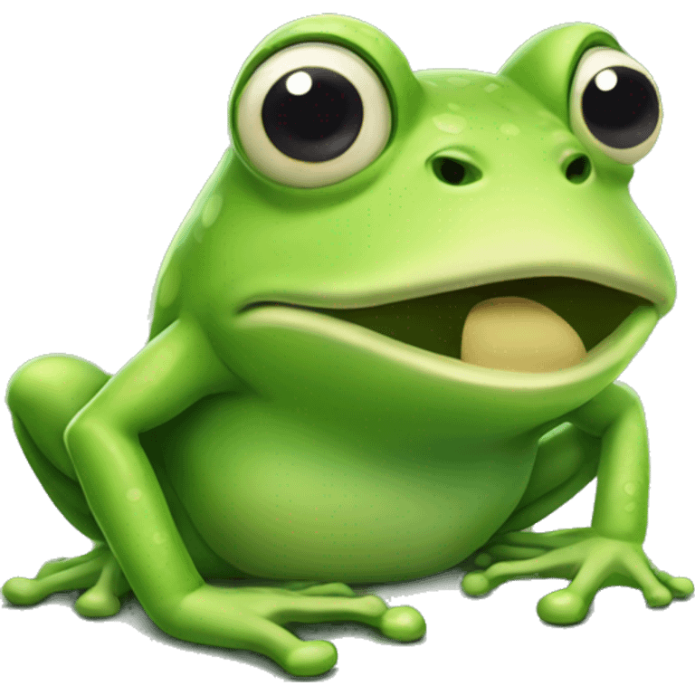 sick frog emoji