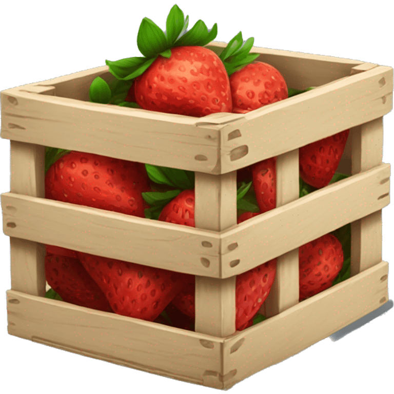 Crate of strawberries emoji