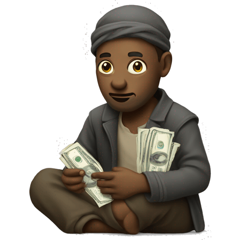 Beggar asking money emoji