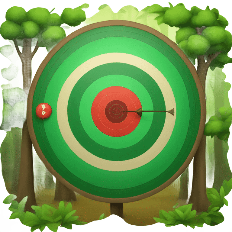 Forest with shooting target  emoji