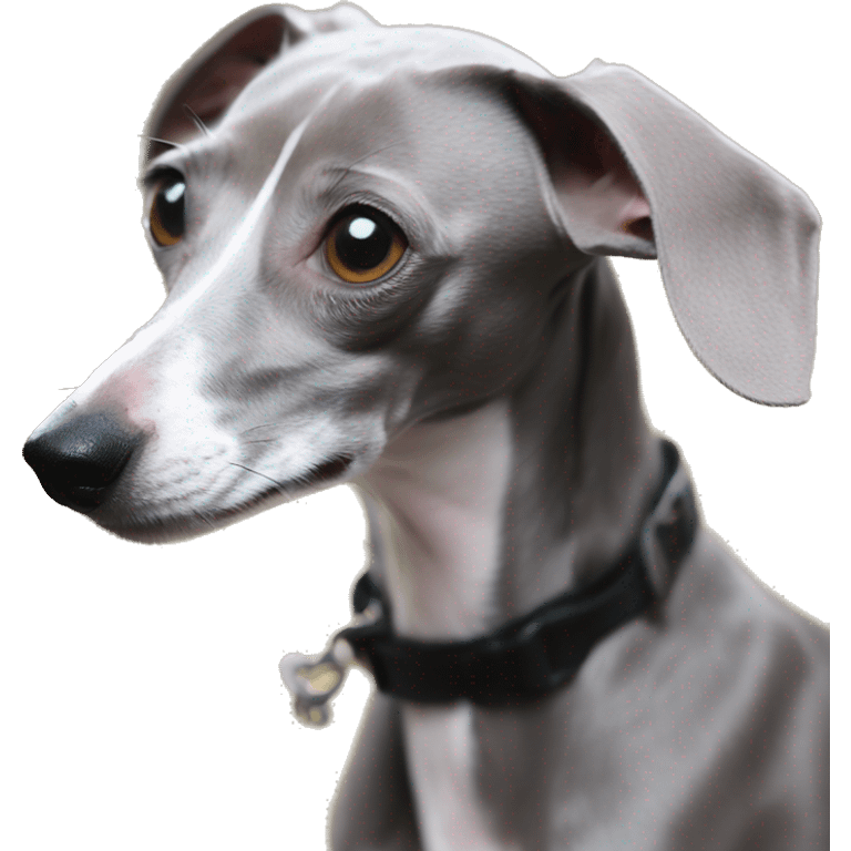 italian greyhound total grey 6 month - young emoji