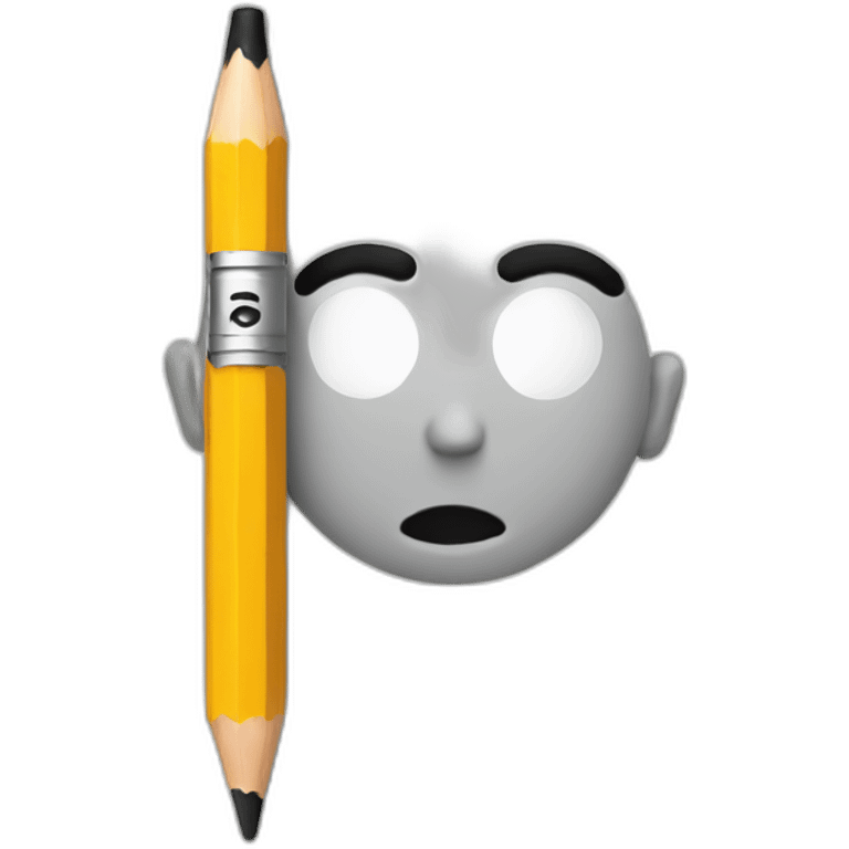 Pencil face emoji