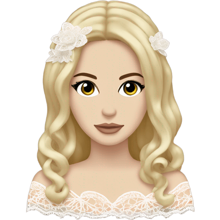 Lana del Rey with lace emoji