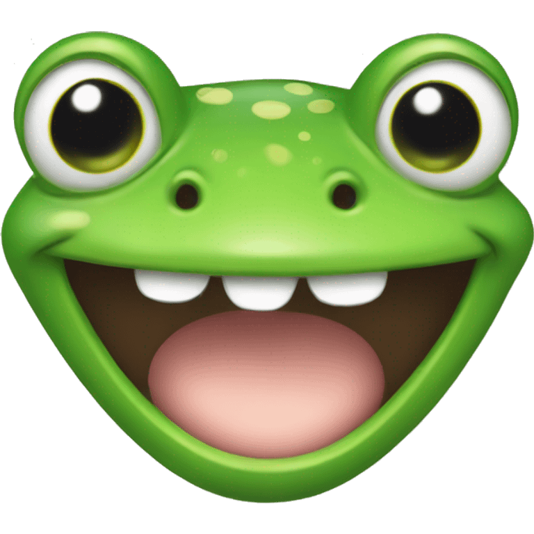 Happy frog emoji