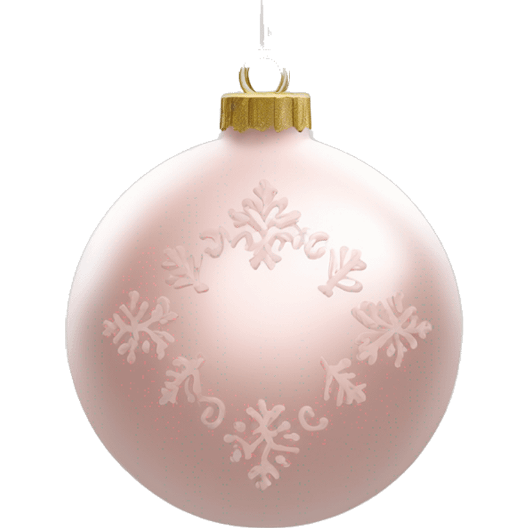 Elegant and classy pale blush pink christmas ball ornament  emoji