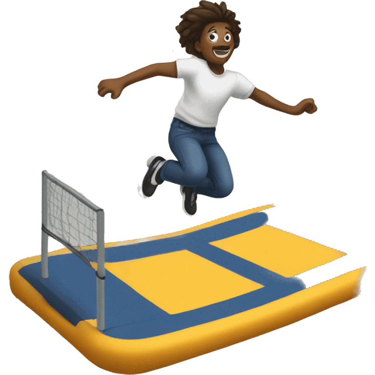 Jumping on a trampoline emoji