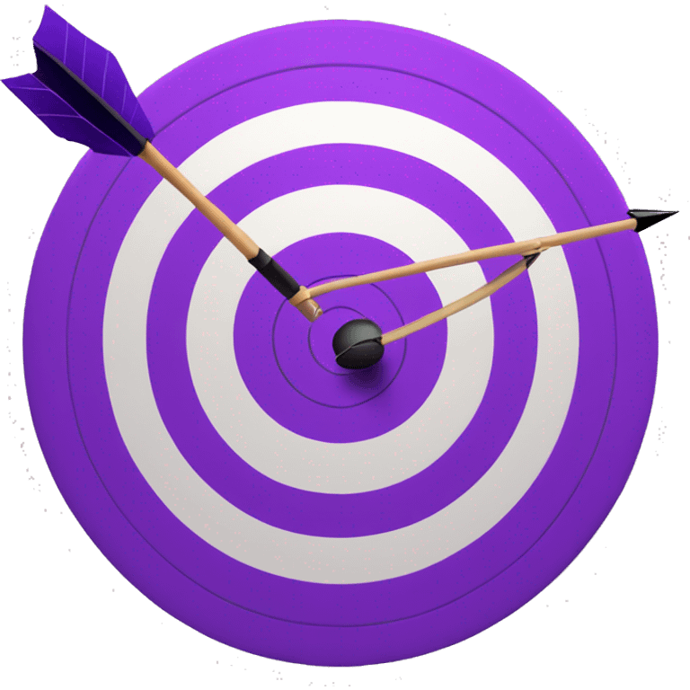 purple archery target with a arrow in the bullseye emoji