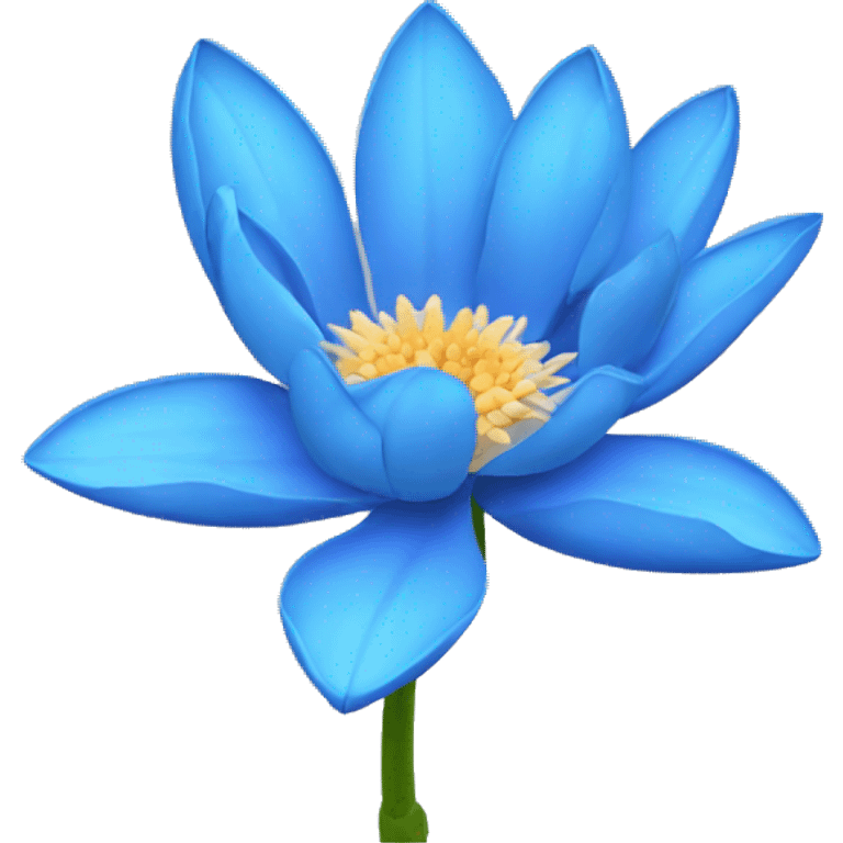 Blue Lotos flower emoji