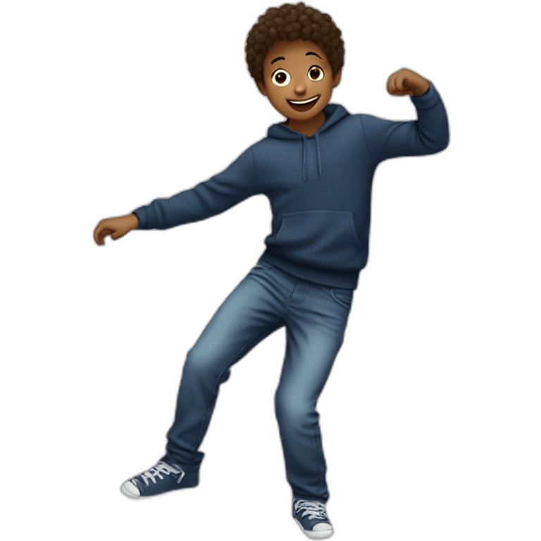 A kid dancing emoji