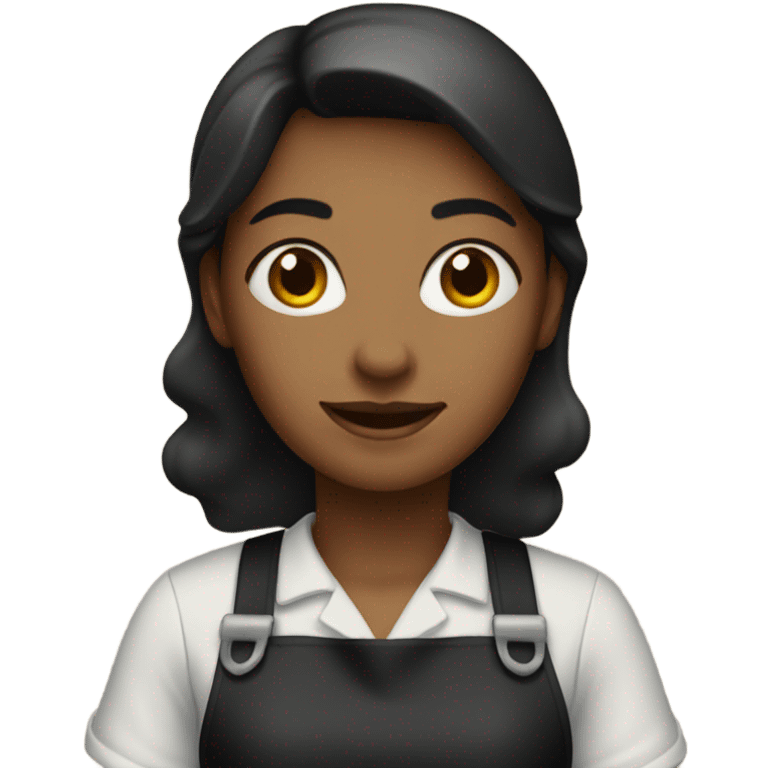 woman wearing black apron emoji