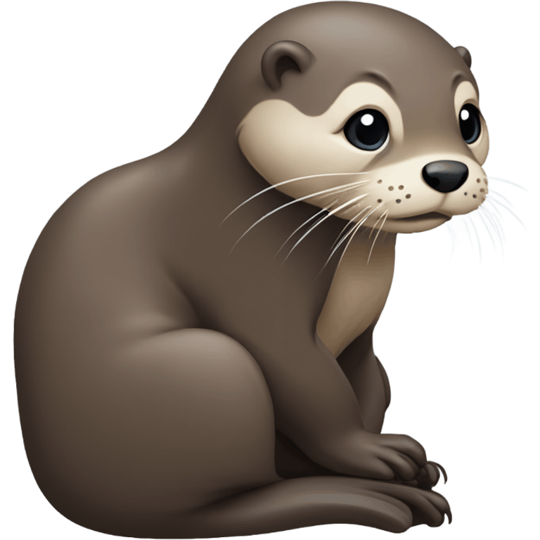 Otter scratching it’s back emoji