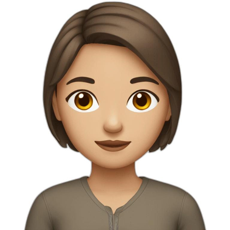 Kazahstan girl with medium brown hair emoji