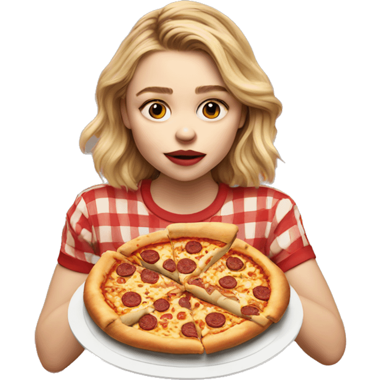 Emoji Chloe grace moretz eating pizza  emoji