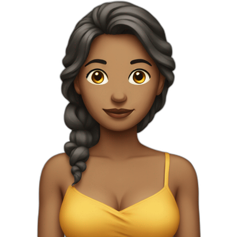 A women without dress emoji