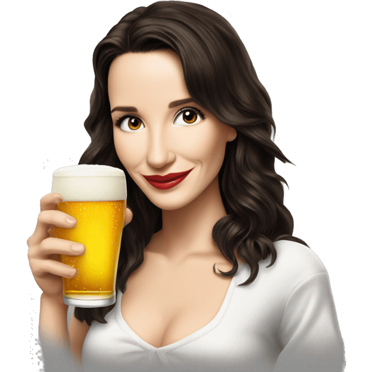 Natalia Oreiro drink beer emoji