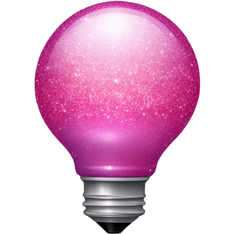 Pink ombre light bulb with glitter emoji