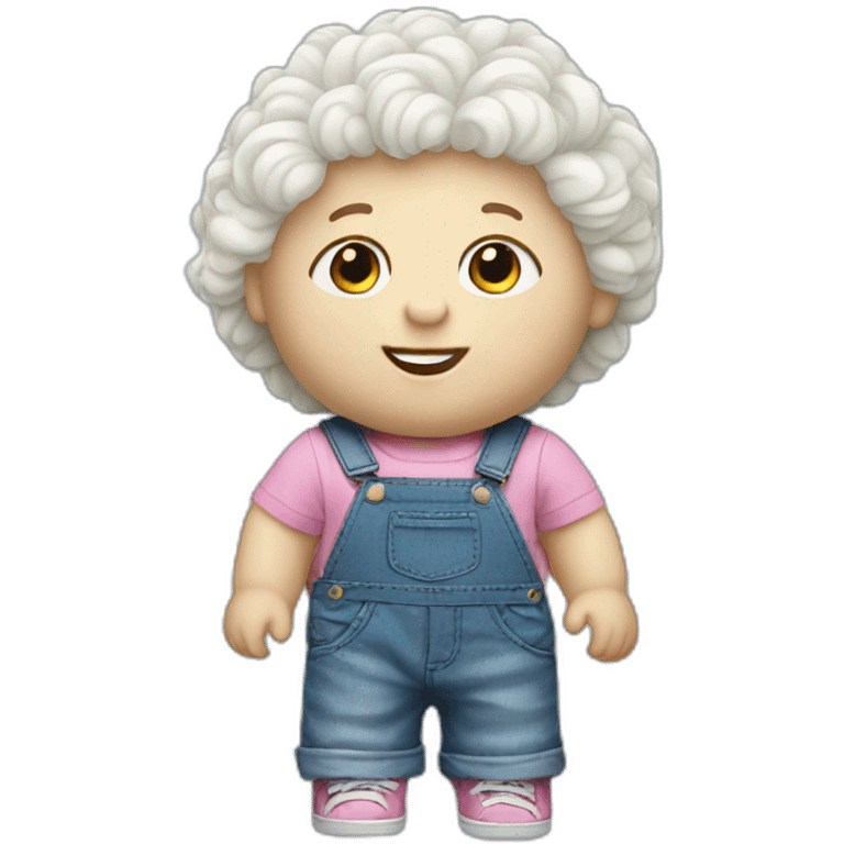 White Cabbage patch kid emoji