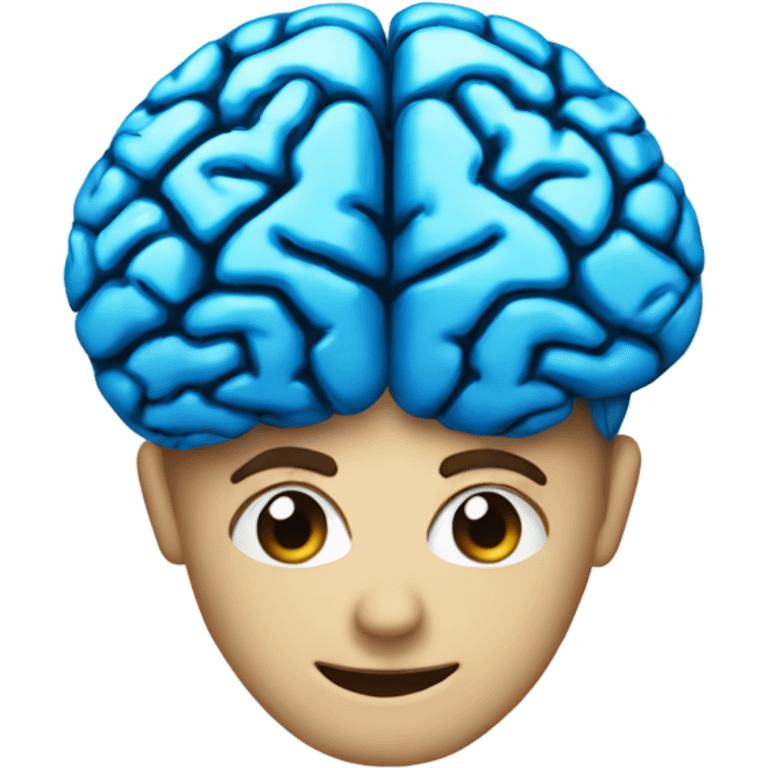 electric blue brain emoji