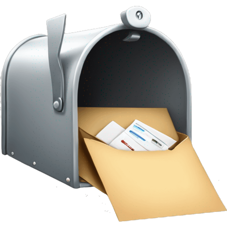 open mailbox with envelopes emoji