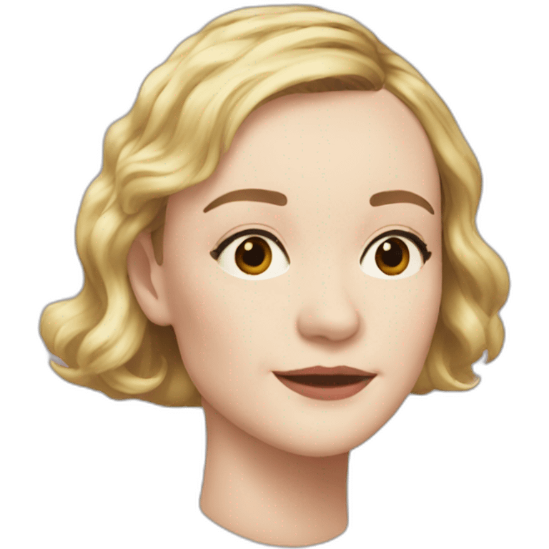 Carey Mulligan head only no neck emoji