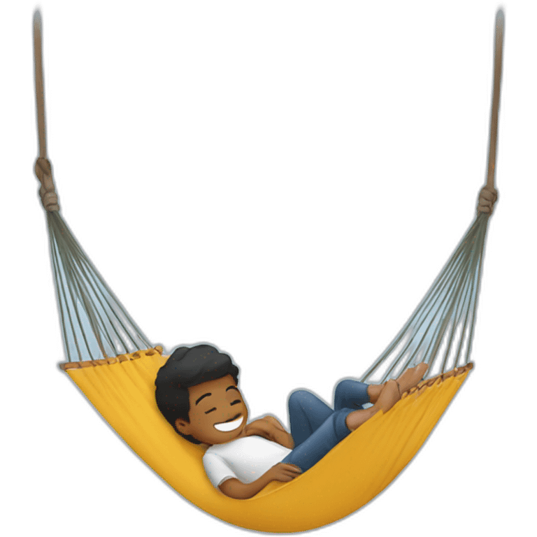 a kid laying in hammock emoji