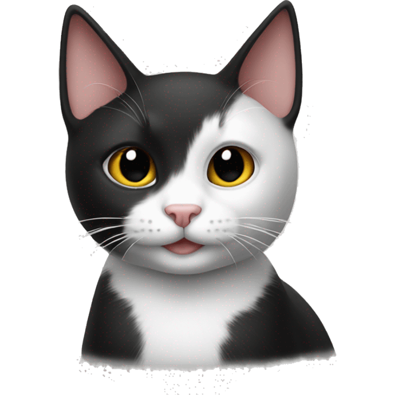 White and black cat  emoji